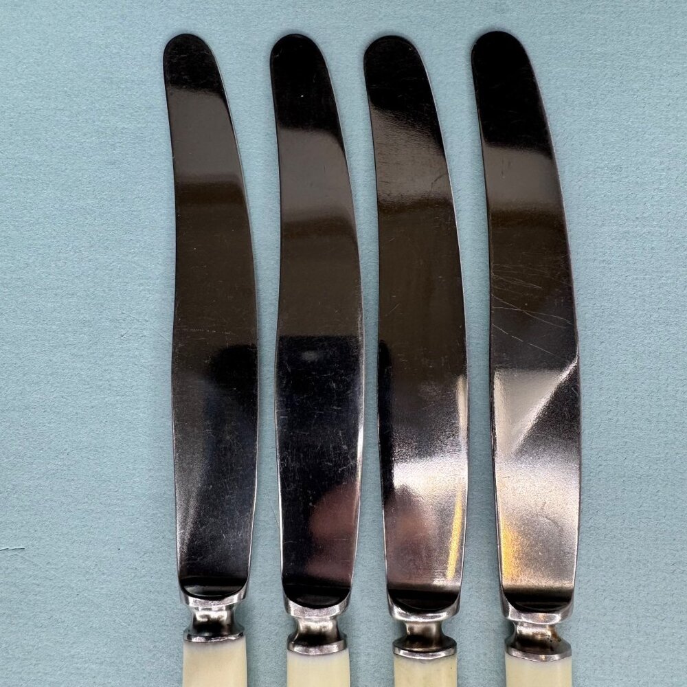 4 Vtg Russian USSR Soviet StainlessSteel Bakelite Handle Knives Cutlery Flatware - Picture 9 of 10